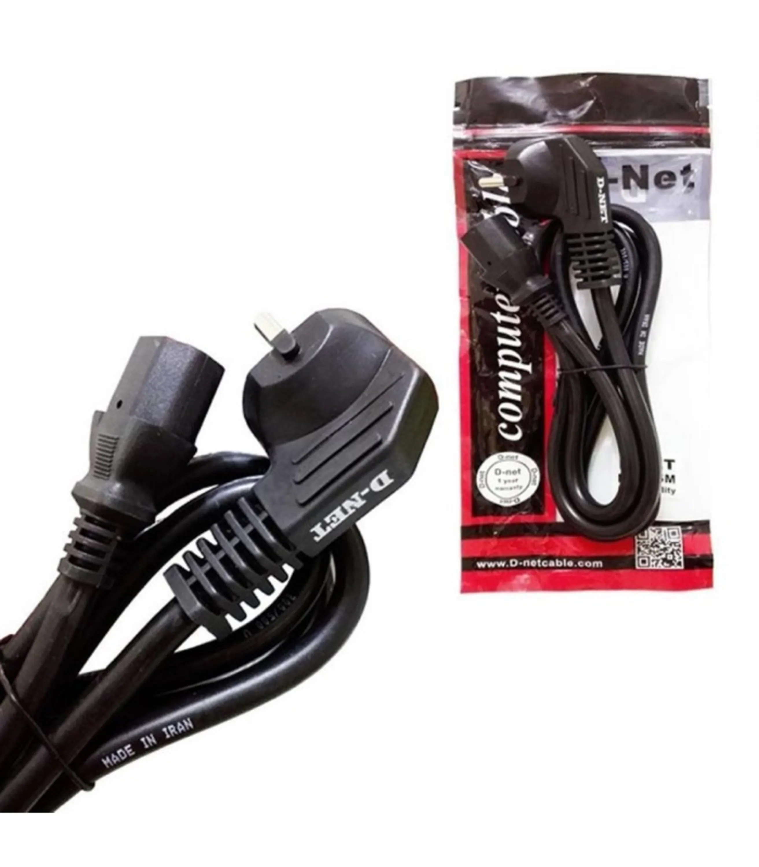 کابل برق کامپیوتر 3 متری دی نت | KT-020498 کابل برق کامپیوتر 3 متری دی نت | KT-020498